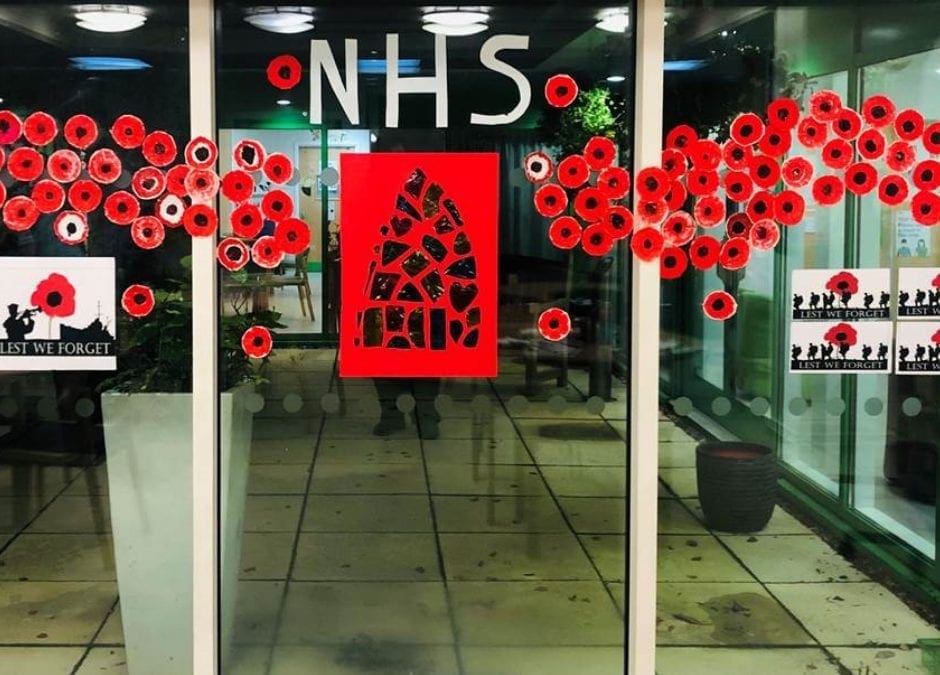 Armistice Day 2020: Charlton Lane Hospital Poppy Display