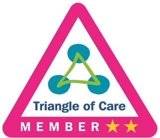 TOC_kitemark_member Triangle of Care logo with two stars